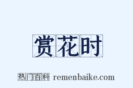 赏花时是什么意思的图片